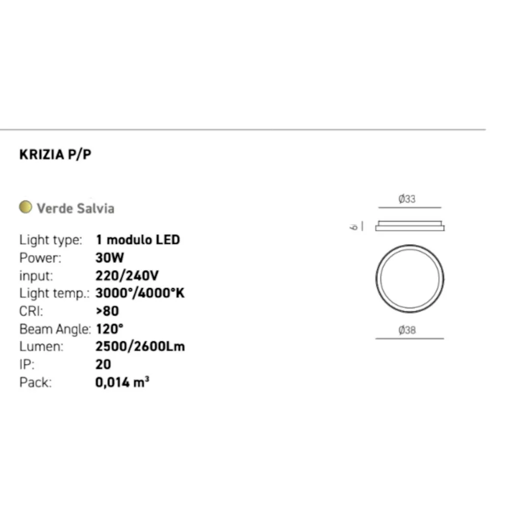 Gea Luce KRIZIA PP FKRPV1 LED moderne Deckenleuchte