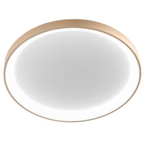 Gea Luce KRIZIA PS FKRPBE4 LED moderne Deckenleuchte aus Aluminium und beigefarbenem Methacrylat