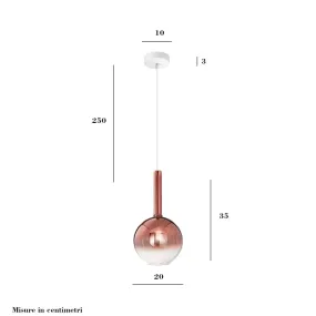Perenz LOLLIPOP 8554 RM 6247 BM Kupferglas-Anhänger