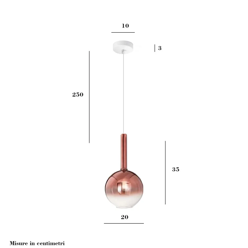 Perenz LOLLIPOP 8554 RM 6247 BM Kupferglas-Anhänger