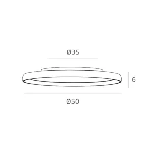 Plafonnier moderne Top light PLANA 1221 50 LED CCT SWITCH