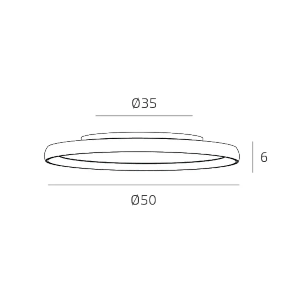 Plafonnier moderne Top light PLANA 1221 50 LED CCT SWITCH