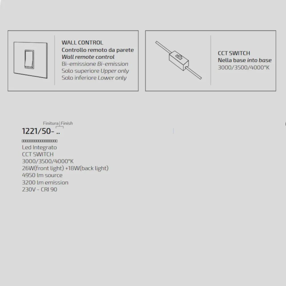 Moderne Deckenleuchte Top light PLANA 1221 50 LED CCT SWITCH