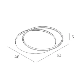 Plafonnier moderne Top light MERCURY 1224 60 LED