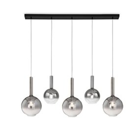 Perenz LOLLIPOP 8035 N 8554 SP 8556 SP E27 LED-Pendelleuchte mit mehreren Lichtern aus verspiegeltem Rauchglas