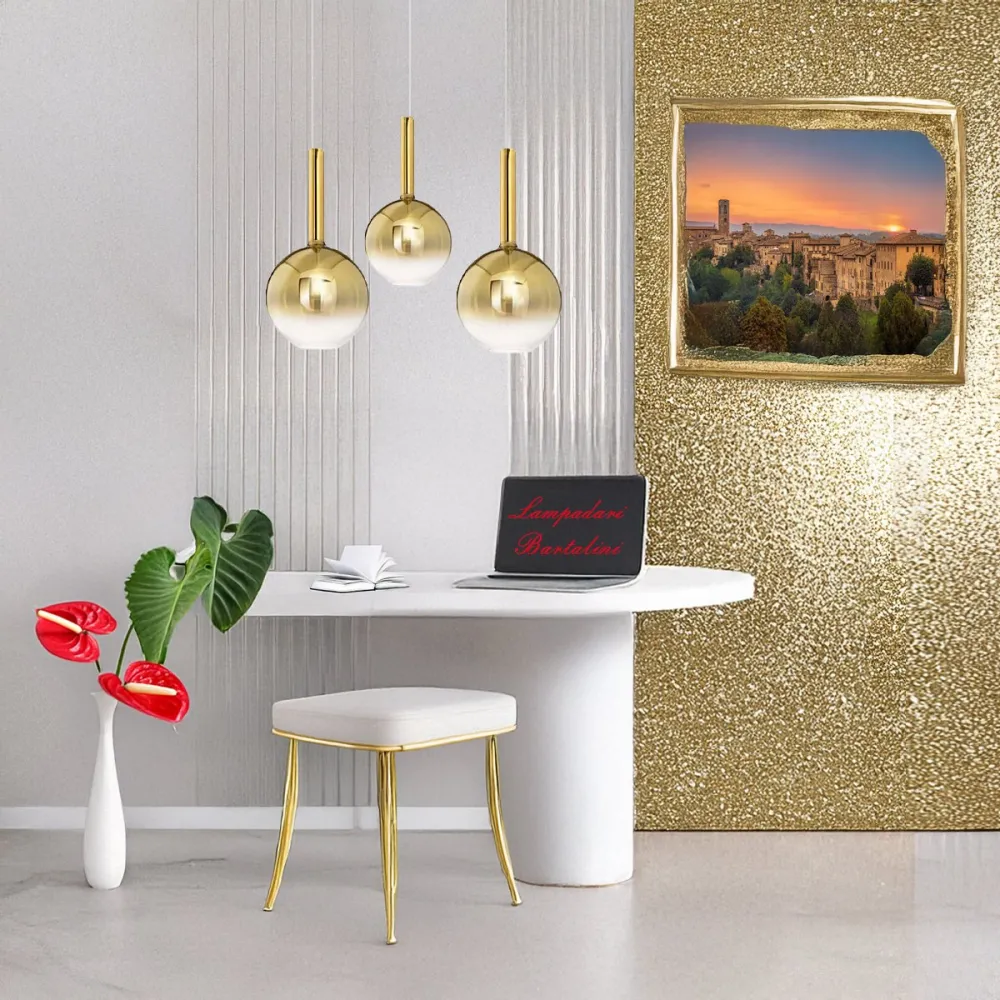 Perenz LOLLIPOP 8554 OR 8556 OR 8034 B Kronleuchter aus Goldglas