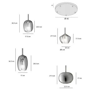 Lampadario Perenz illumina RAIN S5