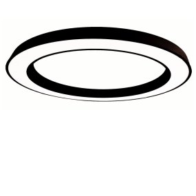 Gea Luce FLOR PS FFLPN4 moderne LED-Deckenleuchte aus schwarzem Methacrylat-Aluminium