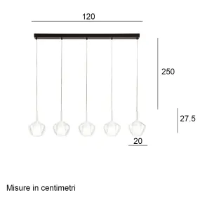 Perenz Kronleuchter beleuchtet RAIN S5 R