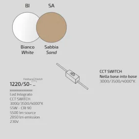 Moderne Deckenleuchte Top light ZOOM 1220 50 LED CCT SWITCH
