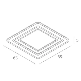 Moderne Deckenleuchte Top light ZOOM 1220 65 LED