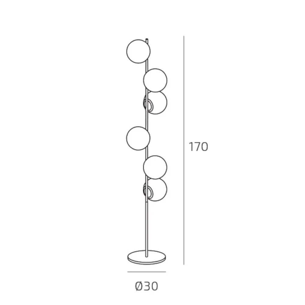 Lampadaire moderne Top Light BOOMERANG 1200 T6 SA E27 LED