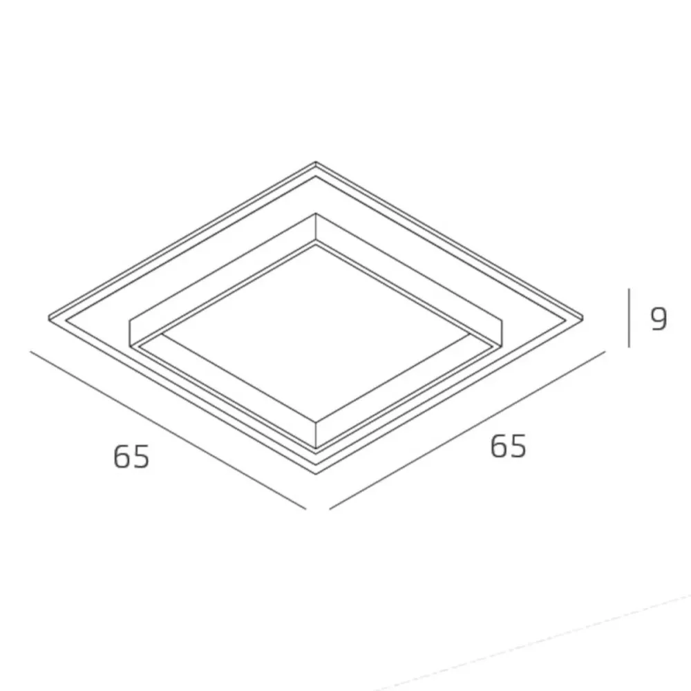 Moderne Deckenleuchte Top light WISH 1223 65 LED CCT SWITCH