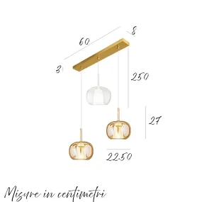 Lámpara de araña Perenz illumina RAIN S3 BR OB 8034 8248 AM TR