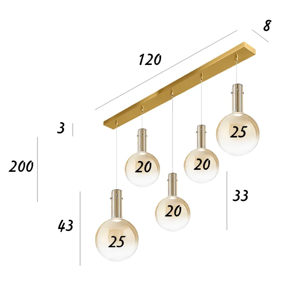 Perenz AMPOLLA 8310 8312 AM 8035 OB Lustre