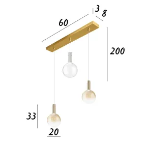 Lampadario Perenz AMPOLLA S3 8310 AM TR 8034 OB