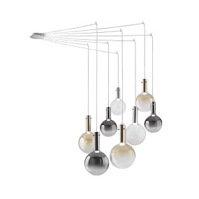 Lampadario Perenz AMPOLLA 8310 8312 AM TR SP 6255 CL LED 48W 3000K 3520LM vetro borosilicato sfumato ambra trasparente fumè