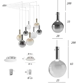 Lampadario Perenz AMPOLLA 8310 8312