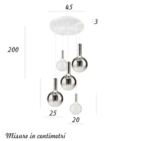 Lampadario Perenz AMPOLLA 8032 B 8310 TR 8312 SP