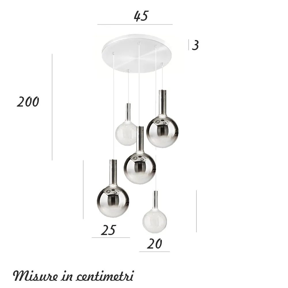 Lampadario Perenz AMPOLLA 8032 B 8310 TR 8312 SP