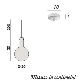 Lampadario Perenz AMPOLLA 8310 SP LC 6247 CL