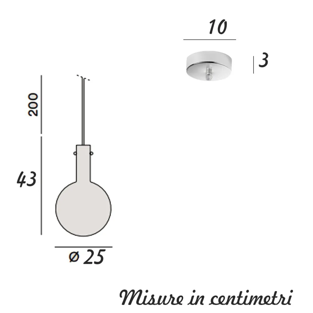 Lampadario Perenz AMPOLLA 8312 SP LC 6247 CL