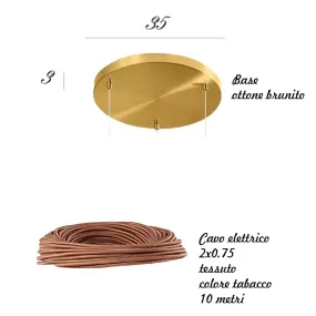 Lampadario vetro soffiato ambra Perenz ANIMA S3 6951 AM 6952 AM