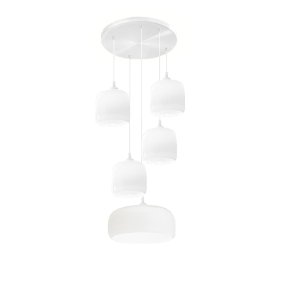 Lámpara de araña LED Perenz illumina ANIMA S5 BT B 6951B 6952B 8032B E27 de cristal soplado blanco brillante con base blanca