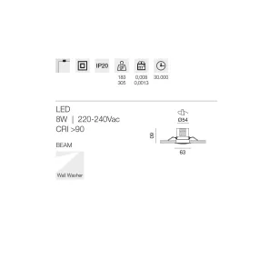 Projecteur encastré à LED Gea Led GFA1720