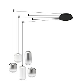 Perenz ilumina la lámpara de araña LED HUNTER S5 8158 N LC 8214 8215 con difusores de vidrio.