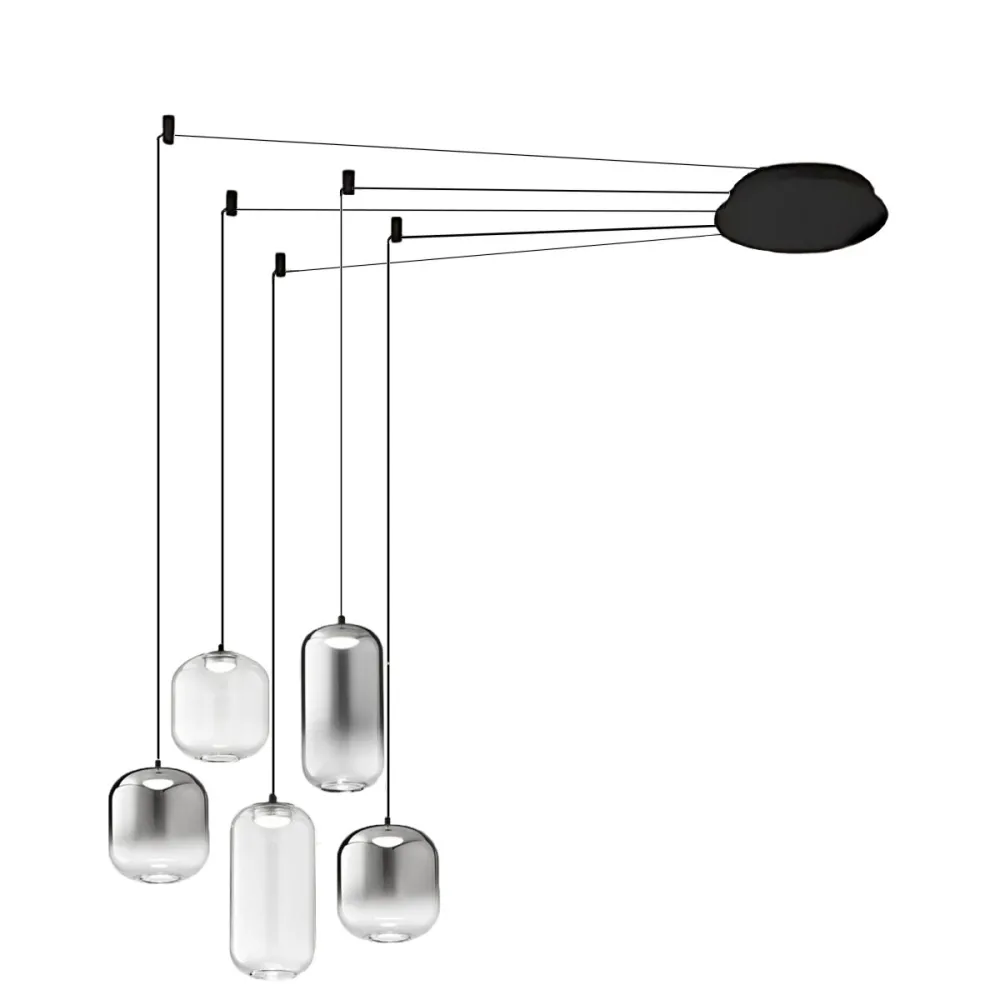 Perenz beleuchtet den Kronleuchter HUNTER S5 8158 N LC 8214 8215.