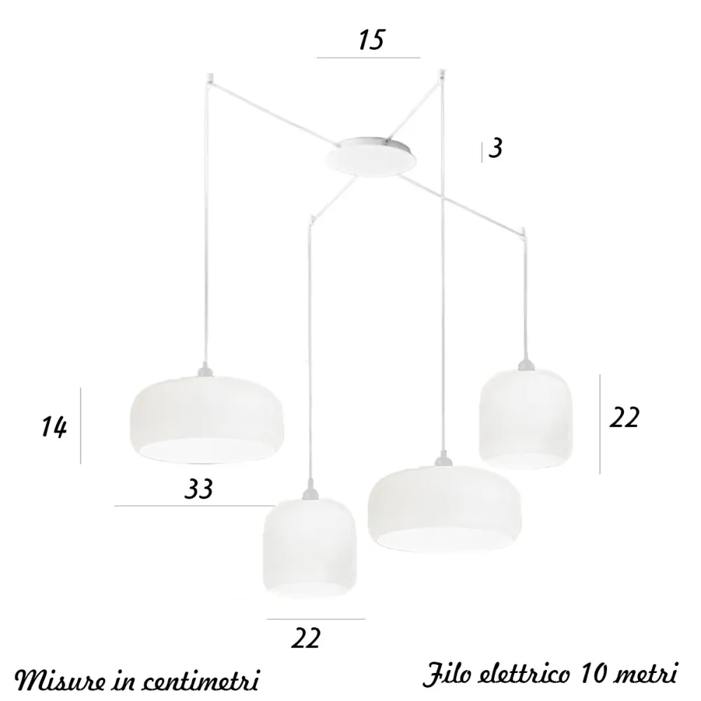Lampadario Perenz illumina ANIMA S4 6952B 6951B