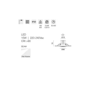 Projecteur encastré à LED Gea Led GFA1721