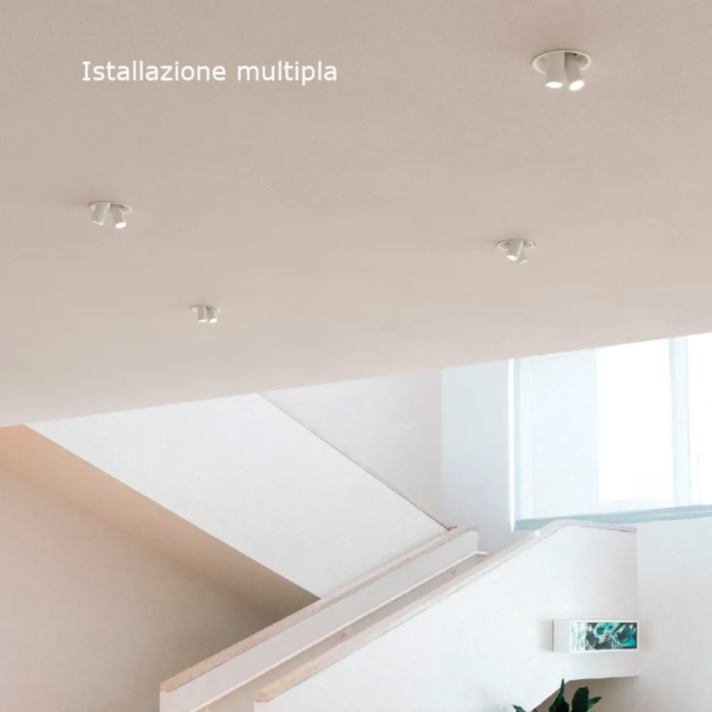 Faretto incasso Gea Led GFA1698 LED orientabile alluminio cartongesso