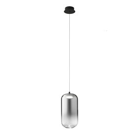 Lampadario Perenz illumina HUNTER S1 8157 N LC 8214 SP LED vetro fumè specchiato