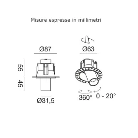 Projecteur encastré à LED Gea Led GFA1692