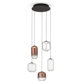 Lampadario Perenz illumina HUNTER S5 8158 N LC 8214 8215 LED vetro trasparente