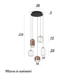 Perenz beleuchtet den Kronleuchter HUNTER S5 8158 N LC 8214 8215.