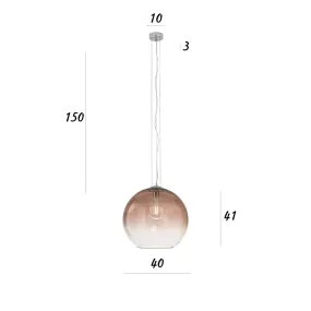 Lustre en verre soufflé Perenz PLANET 8526 E