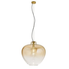 Lámpara de araña Perenz BIG BOWL 6667 AM 50 E27 LED de cristal soplado ámbar