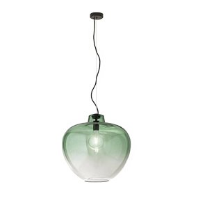Lámpara de araña Perenz BIG BOWL 6667 VE 50 E27 LED de cristal soplado verde