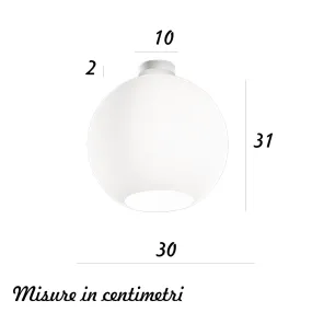 Perenz UFO 8550 B mundgeblasene Glas-Deckenleuchte