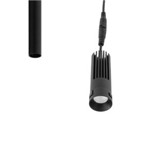 Gea Led GFA1741 GPL411 LED-Deckenleuchte aus schwarzem Metall, modern