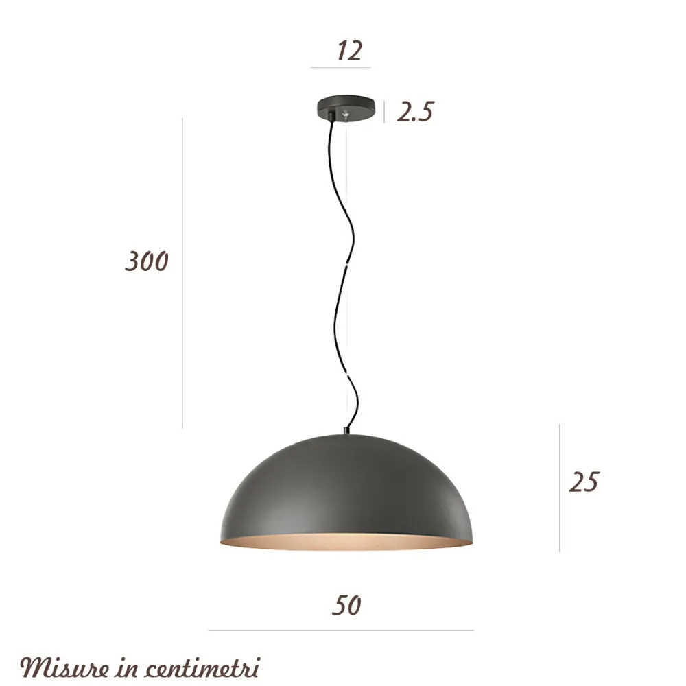 Lampadario cupola Perenz STEEL 8560 GR