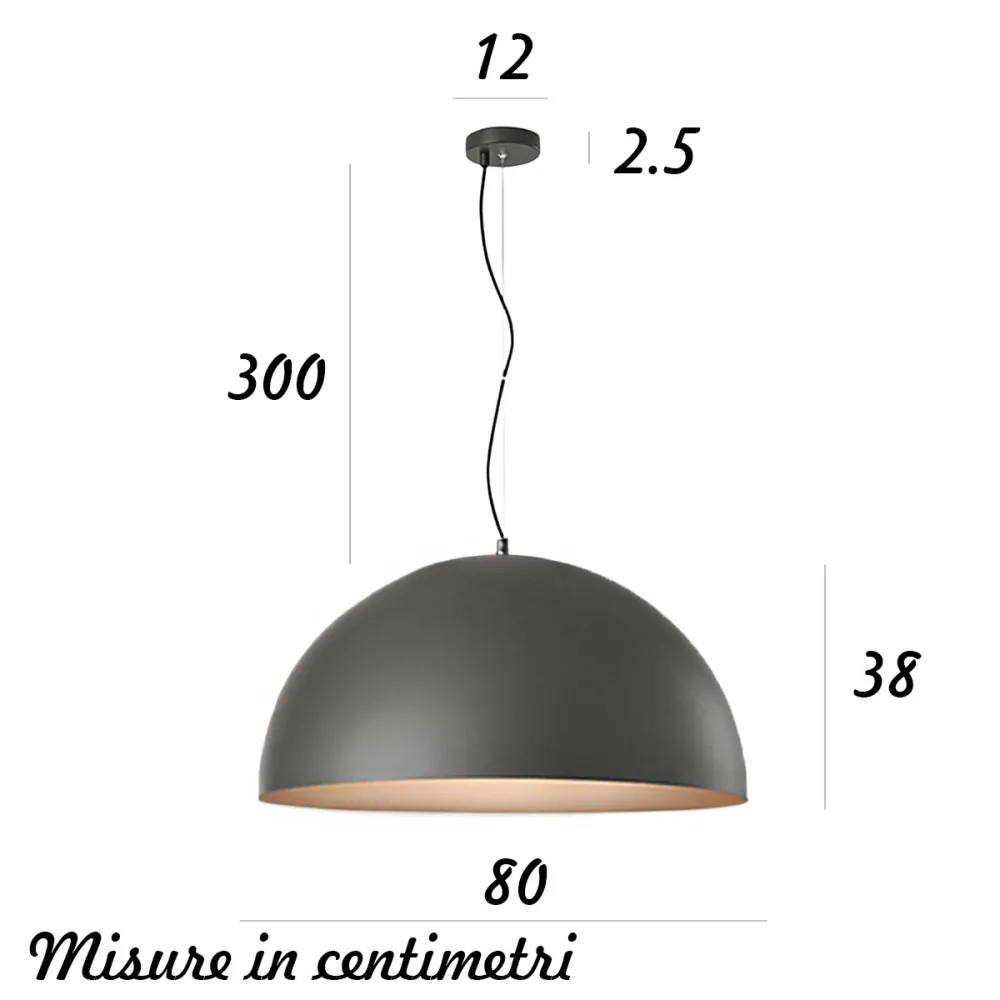 Lampadario cupola Perenz STEEL 8563 GR