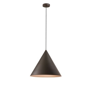 Lampadario conico Perenz ICONIC 8408 GR E27 LED 50CM grigio marrone metallizzato