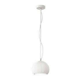 Lampadario plissettato gesso Perenz MINEA 8418 B E27 LED 23CM bianco opaco verniciabile
