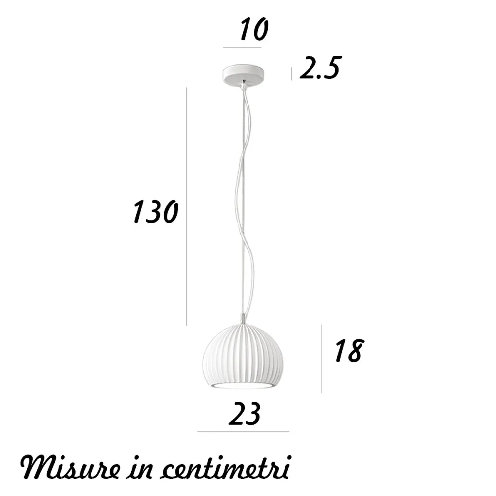 Lampadario plissettato gesso Perenz MINEA 8418 B