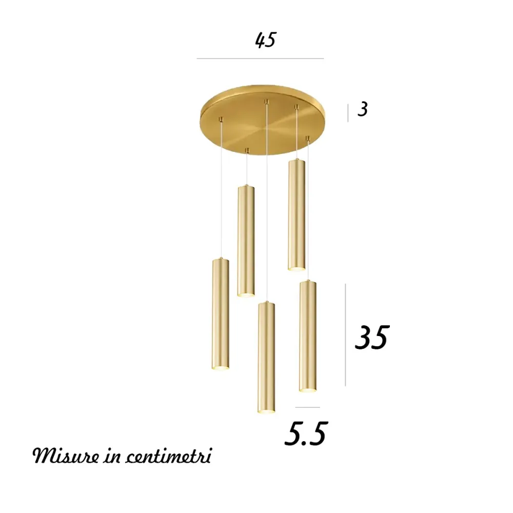 Lampadario classico Perenz SHOT 8032 OB 8492 OR