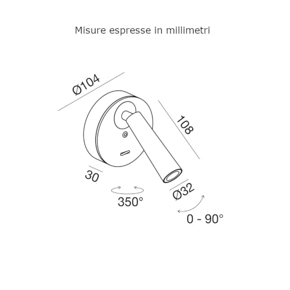 Applique murale moderne Gea LED GAP581